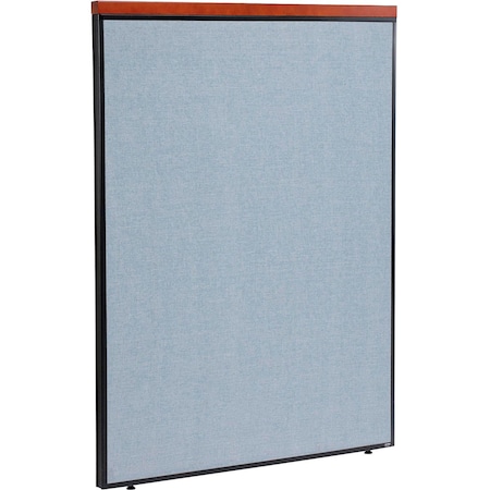Interion By Global Industrial Interion Deluxe Office Partition Panel, 48-1/4inW x 61-1/2inH, Blue 277529BL